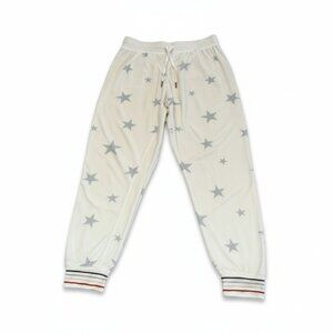 P.J. Salvage White & Blue Star Print Lounge Jogger Pants – Size Small